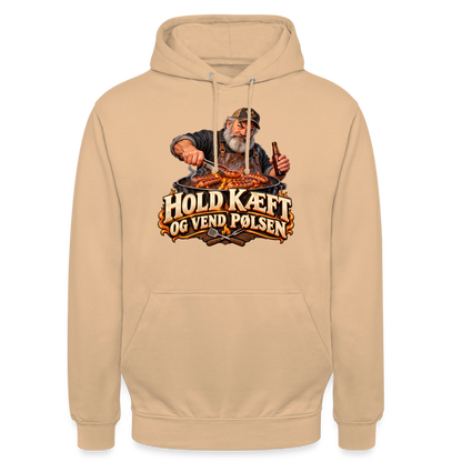 CityShirts - Hoodie - Hold kæft og vend pølsen - CS045 - fersken