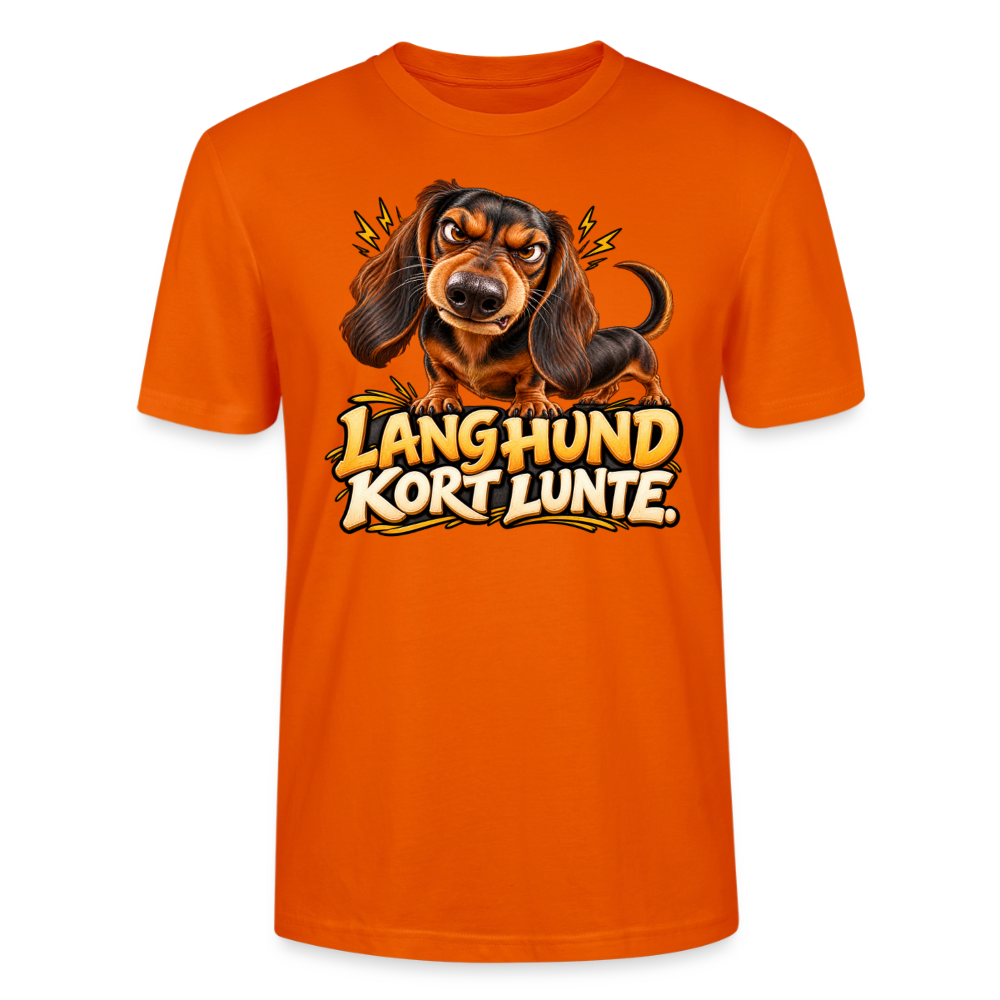 CityShirts - T-shirt - Lang Hund – Kort Lunte - CS026 - mørk orange