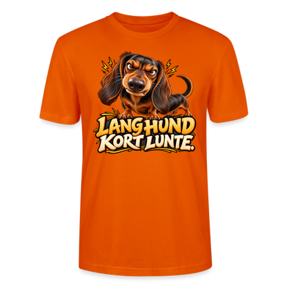 CityShirts - T-shirt - Lang Hund – Kort Lunte - CS026 - mørk orange