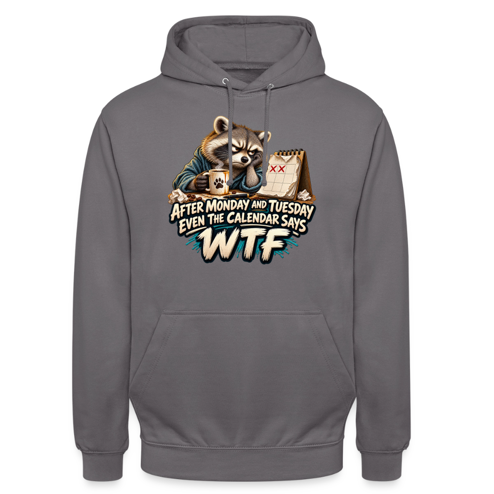 CityShirts - Hoodie - Even the calendar says WTF - CS014 - mellemgrå