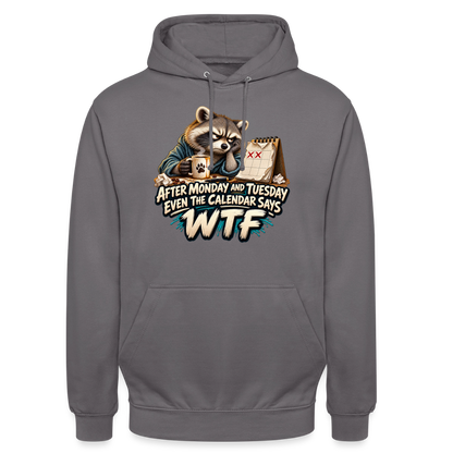 CityShirts - Hoodie - Even the calendar says WTF - CS014 - mellemgrå