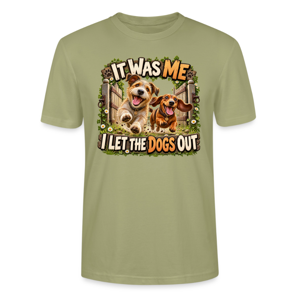 CityShirts - T-shirt - It was me – I let the dogs out - CS013 - grågrøn