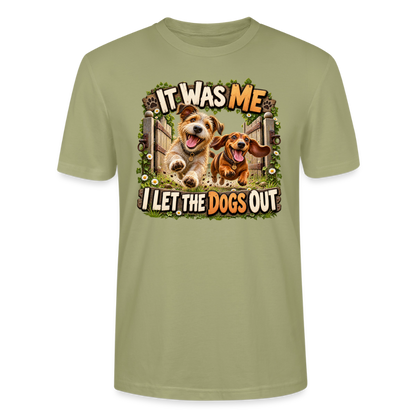 CityShirts - T-shirt - It was me – I let the dogs out - CS013 - grågrøn