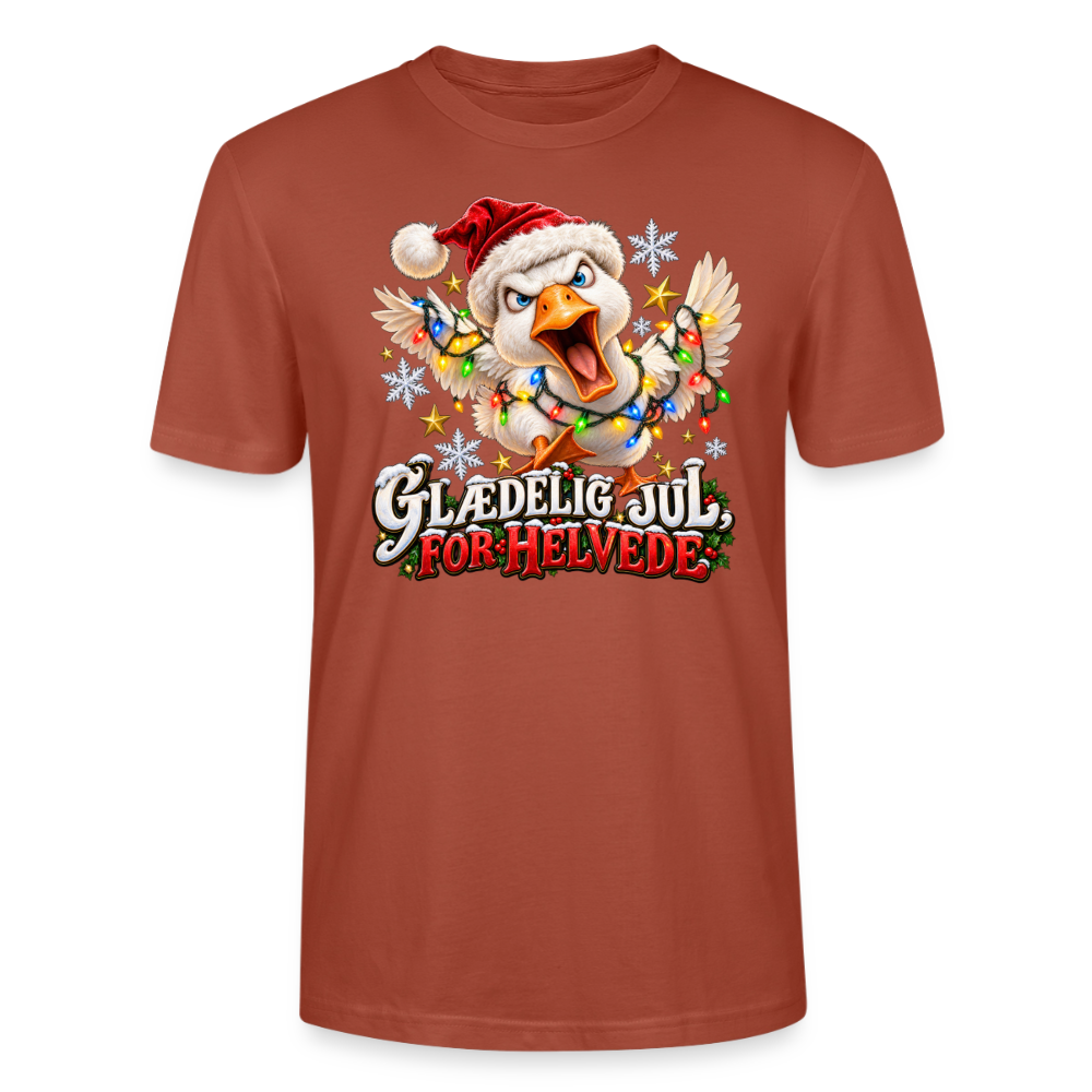 CityShirts - T-shirt - Glædelig jul, for helvede – julegås - CS025 - terrakotta