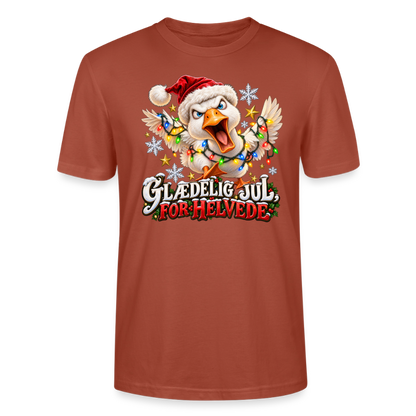 CityShirts - T-shirt - Glædelig jul, for helvede – julegås - CS025 - terrakotta