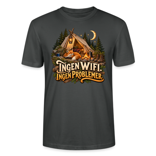 CityShirts - T-shirt - Ingen WiFi. Ingen problemer. - CS036 - charcoal