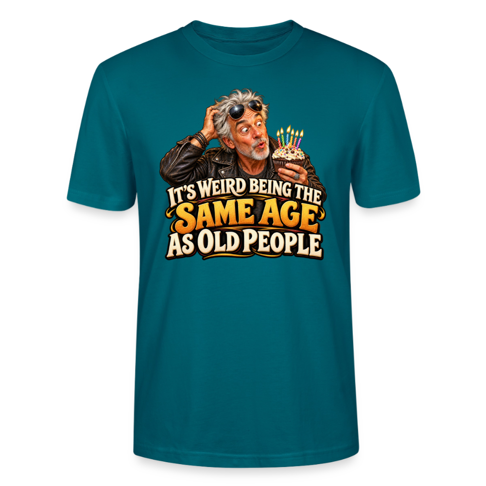 CityShirts - T-shirt - Same age as old people - CS018 - havblå
