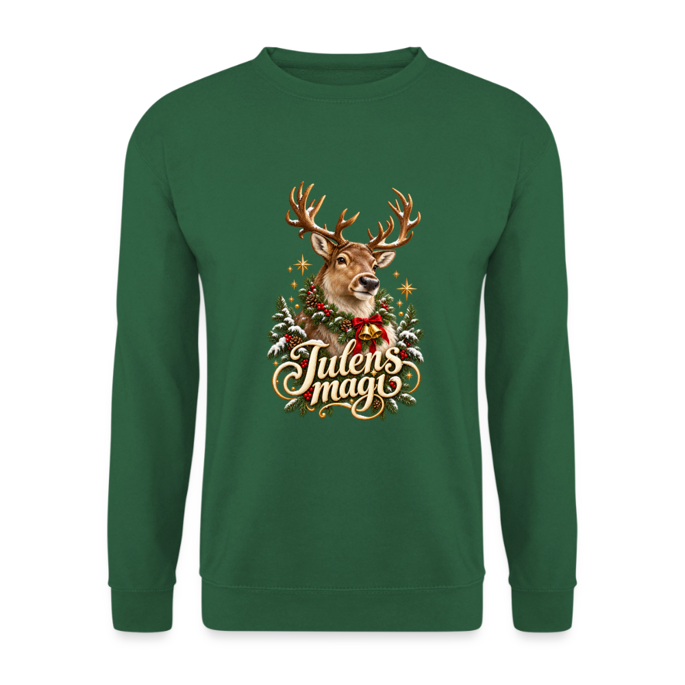 CityShirts - Sweatshirt - Julens magi – rensdyr - CS065 - grøn
