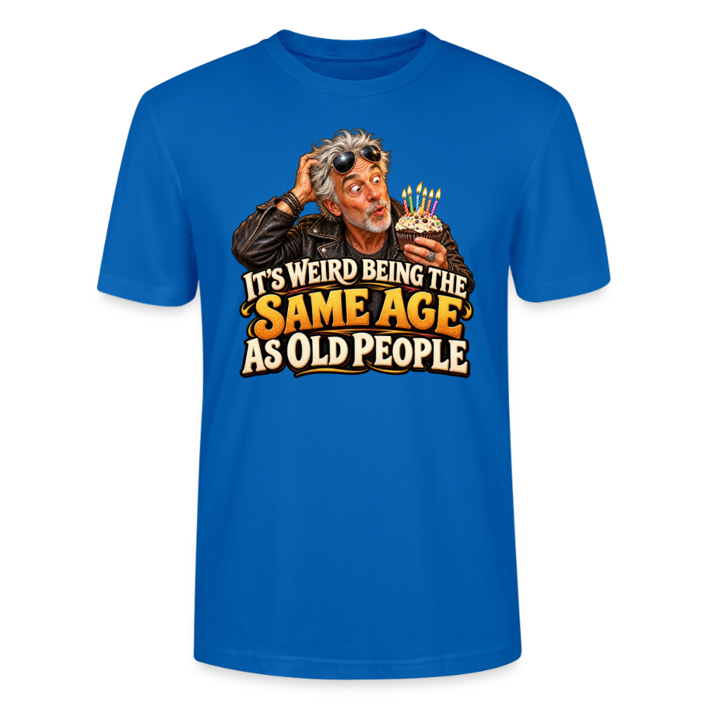 CityShirts - T-shirt - Same age as old people - CS018 - påfugleblå