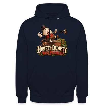 CityShirts - Hoodie - Humpty Dumpty was pushed - CS016 - marineblå