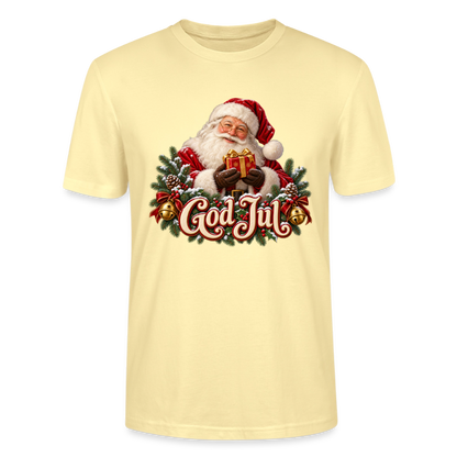 CityShirts - T-shirt - God Jul – klassisk julemand - CS058 - cremefarvet