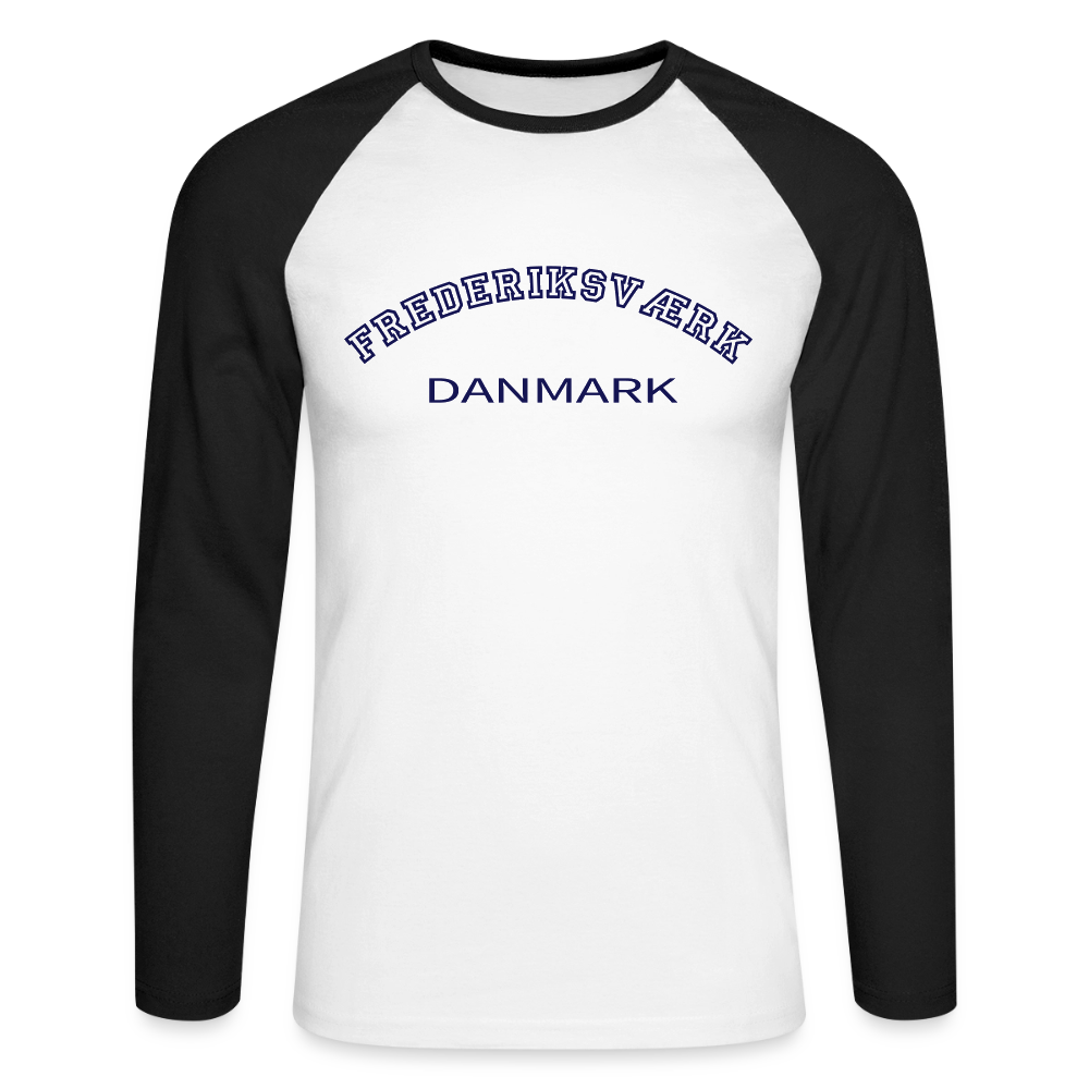 CityShirt - Baseball T-Shirt - Frederiksværk - hvid/sort