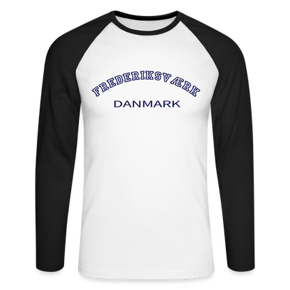 CityShirt - Baseball T-Shirt - Frederiksværk - hvid/sort