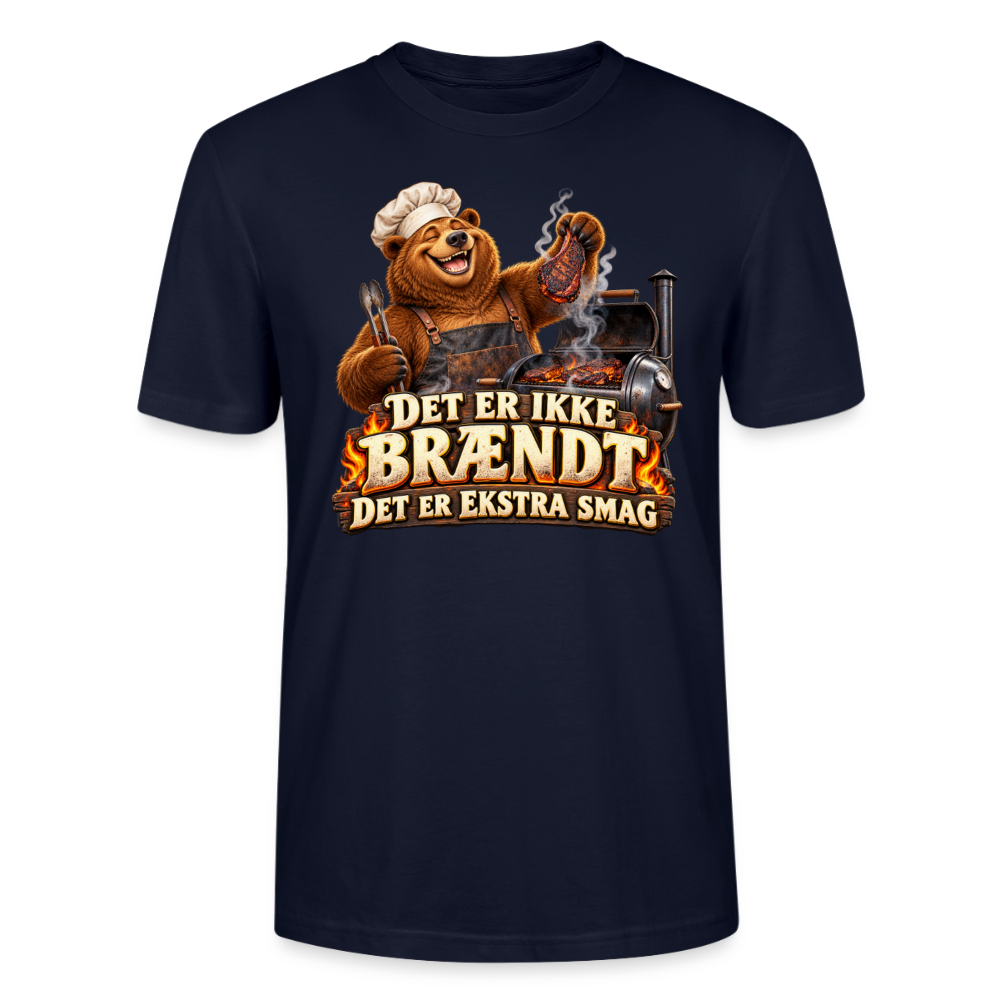 CityShirts - T-shirt - Det er ikke brændt – Det er ekstra smag - CS046 - marineblå