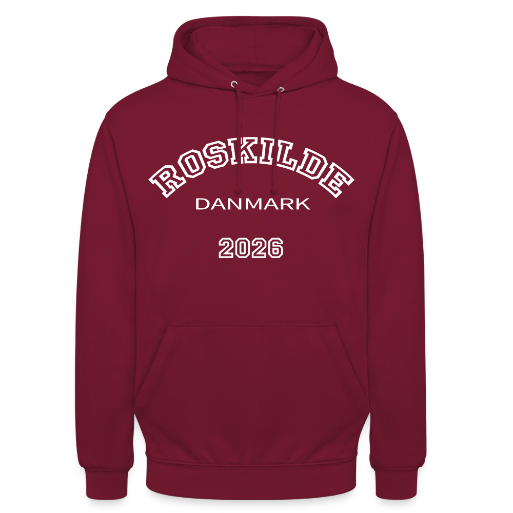 Hættetrøje unisex - Roskilde 2026 - bordeaux