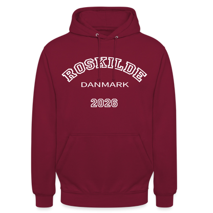 Hættetrøje unisex - Roskilde 2026 - bordeaux