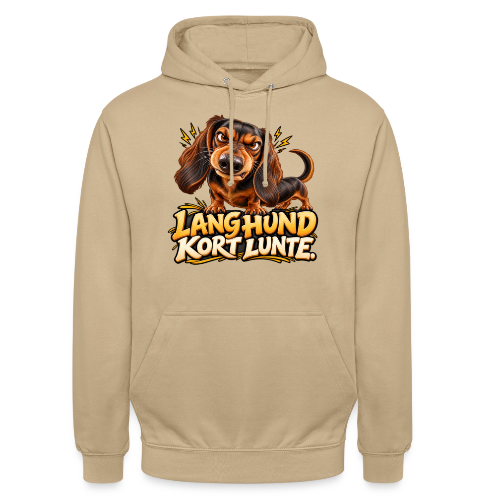 CityShirts - Hoodie - Lang Hund – Kort Lunte - CS026 - beige
