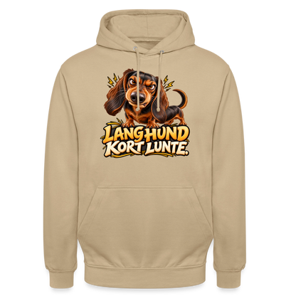 CityShirts - Hoodie - Lang Hund – Kort Lunte - CS026 - beige
