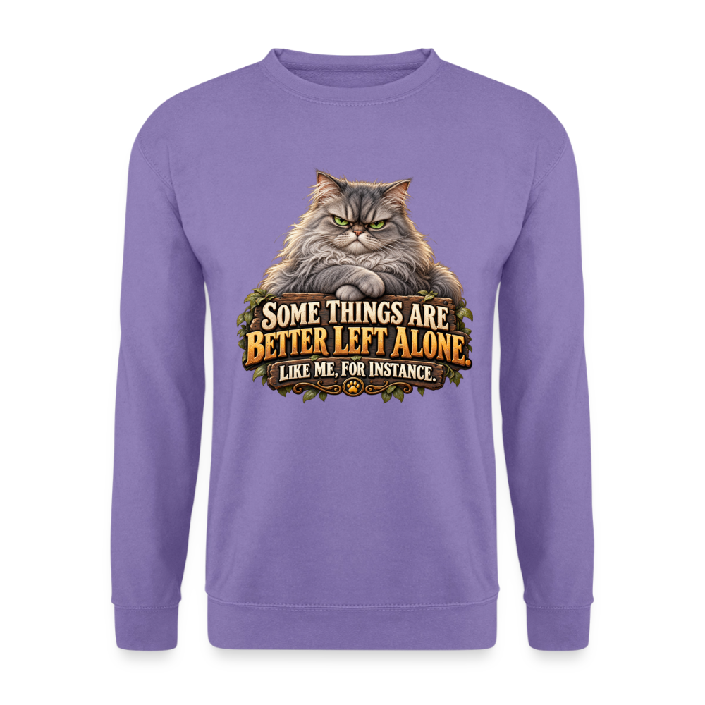 CityShirts - Sweatshirt - Better left alone – Like me, for instance - CS015 - lavendel