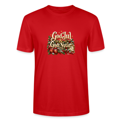 CityShirts - T-shirt - God Jul & Godt Nytår – jul og nytår - CS060 - rød