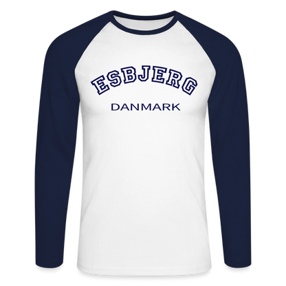 CityShirt - Baseball T-Shirt - Esbjerg - hvid/marineblå