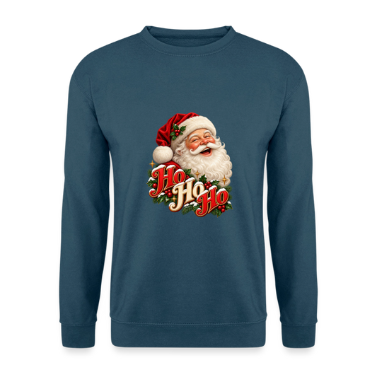 CityShirts - Sweatshirt - Ho Ho Ho – julemandens grin - CS063 - indigoblå