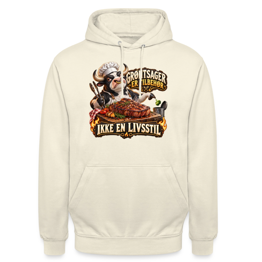 CityShirts - Hoodie - Grøntsager er tilbehør – Ikke en livsstil - CS053 - vaniljemilkshake