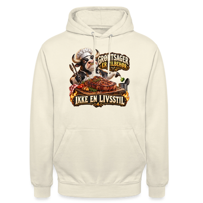 CityShirts - Hoodie - Grøntsager er tilbehør – Ikke en livsstil - CS053 - vaniljemilkshake