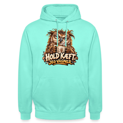 CityShirts - Hoodie - Hold kæft. Jeg vågner. – morgenugle - CS027 - mint