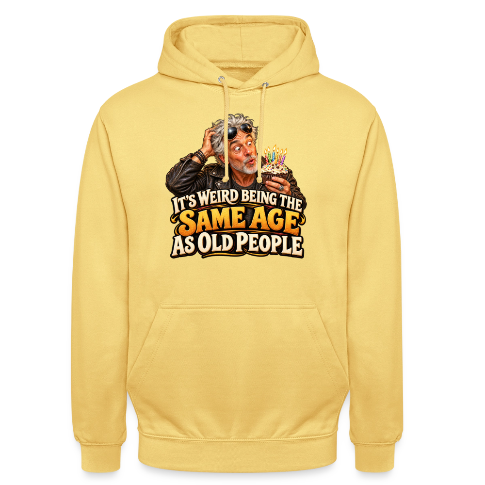 CityShirts - Hoodie - Same age as old people - CS018 - citrongul