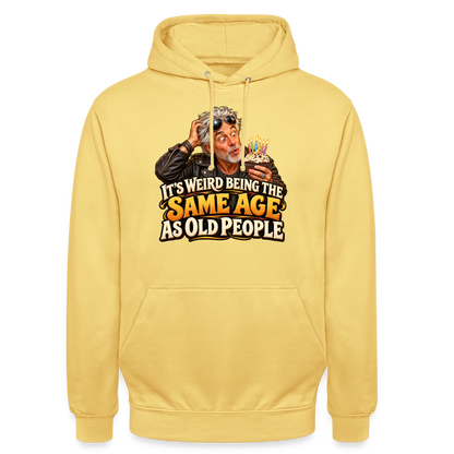 CityShirts - Hoodie - Same age as old people - CS018 - citrongul