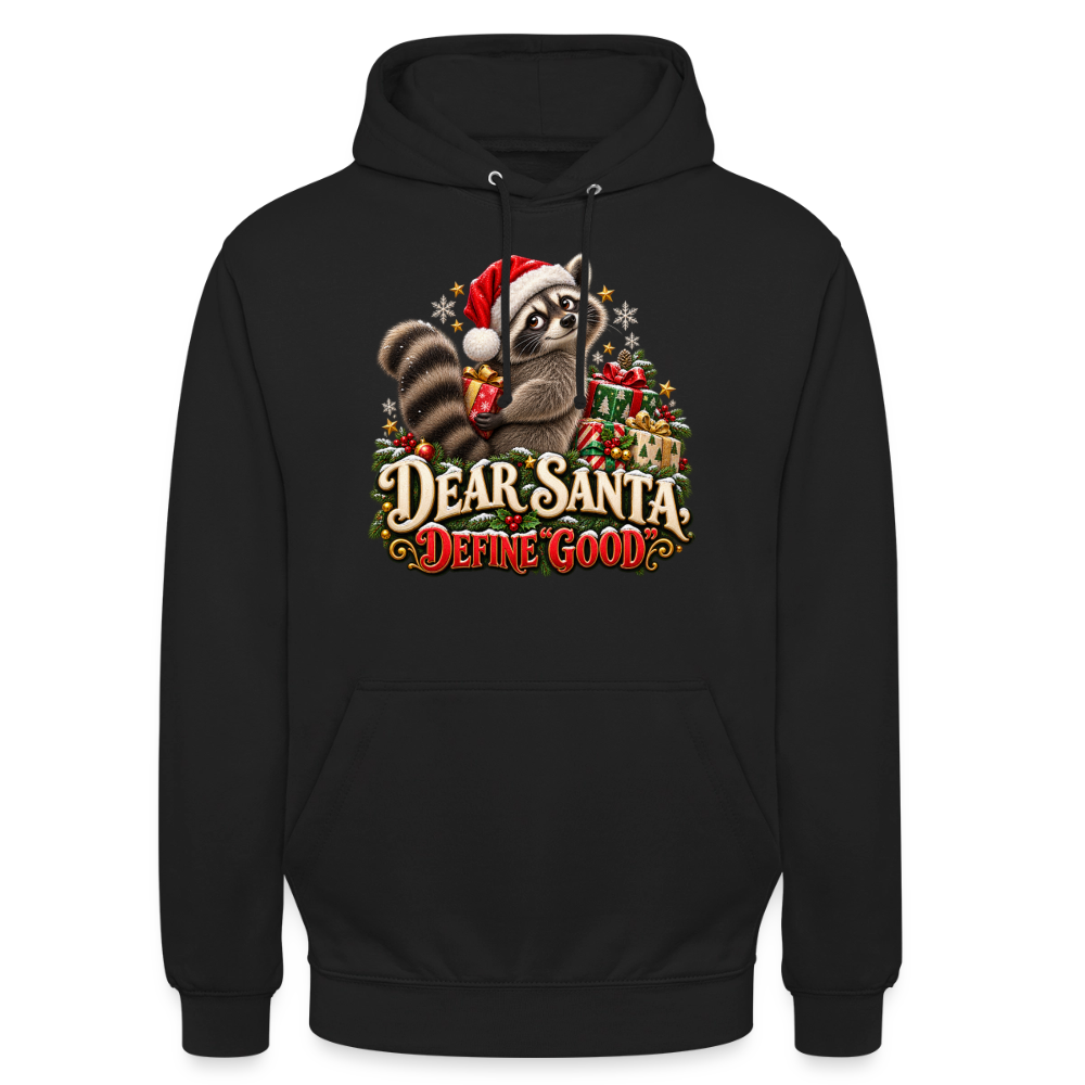 CityShirts - Hoodie - Dear Santa, define good – julevaskebjørn - CS028 - sort
