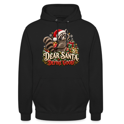 CityShirts - Hoodie - Dear Santa, define good – julevaskebjørn - CS028 - sort