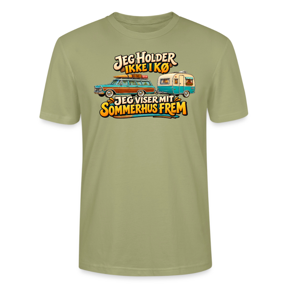 CityShirts - T-shirt - Jeg holder ikke i kø – Jeg viser mit sommerhus frem - CS034 - grågrøn