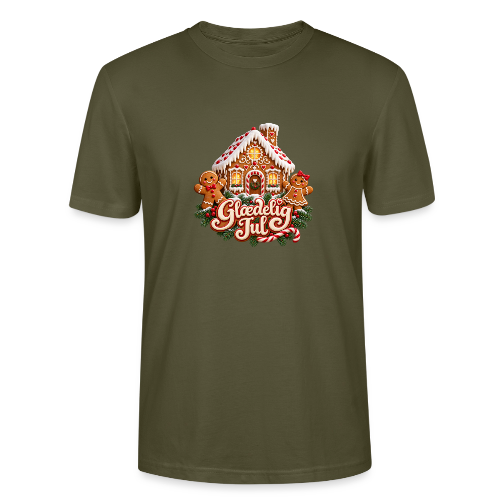 CityShirts - T-shirt - Glædelig Jul – peberkagehygge - CS067 - khaki