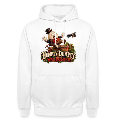 CityShirts - Hoodie - Humpty Dumpty was pushed - CS016 - hvid