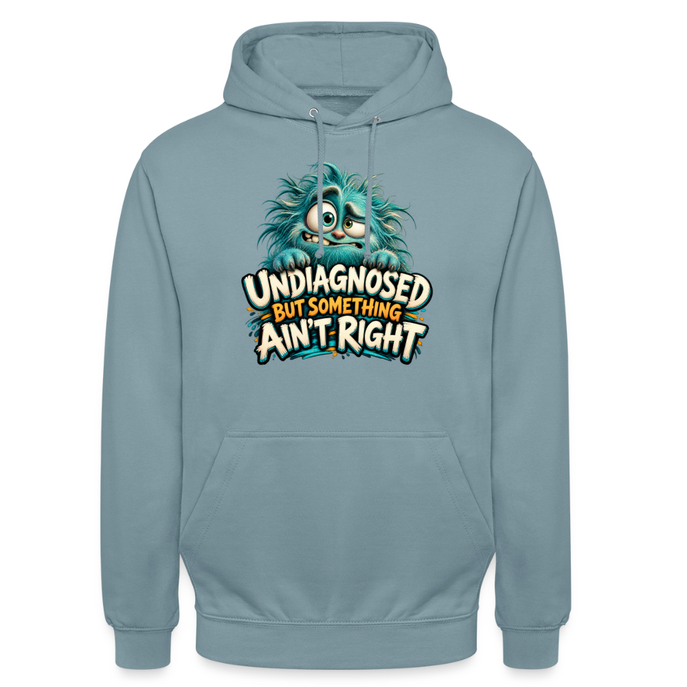 CityShirts - Hoodie - Undiagnosed – But something ain’t right - CS005 - gråblå