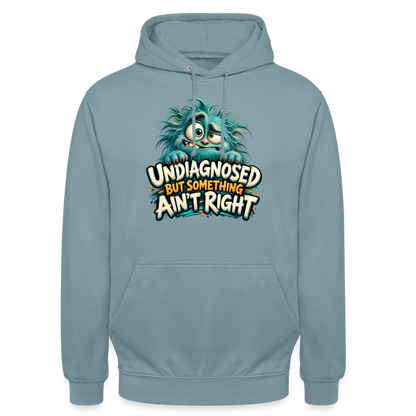 CityShirts - Hoodie - Undiagnosed – But something ain’t right - CS005 - gråblå