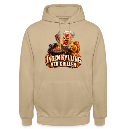 CityShirts - Hoodie - Ingen kylling ved grillen - CS054 - beige