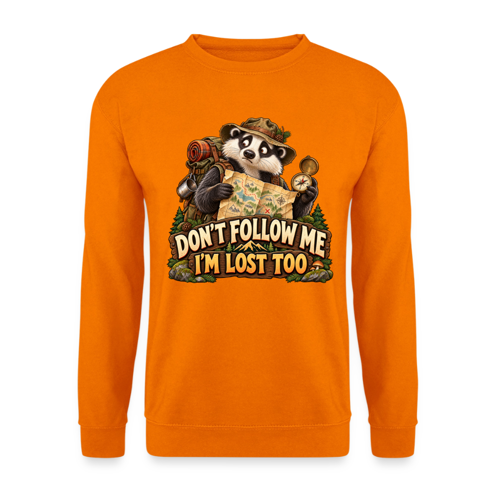 CityShirts - Sweatshirt - Don’t follow me – I’m lost too - CS019 - orange