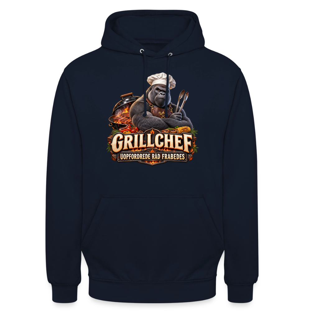 CityShirts - Hoodie - Grillchef – Uopfordrede råd frabedes - CS047 - marineblå