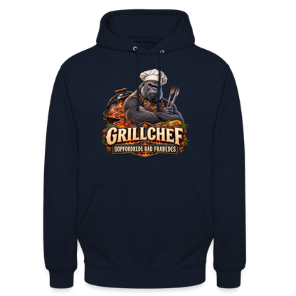 CityShirts - Hoodie - Grillchef – Uopfordrede råd frabedes - CS047 - marineblå
