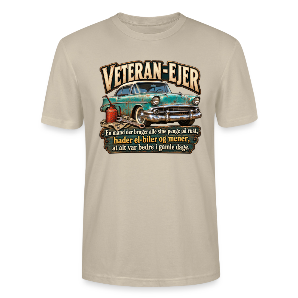 CityShirts - T-shirt - Veteran-ejer - CS017 - beige