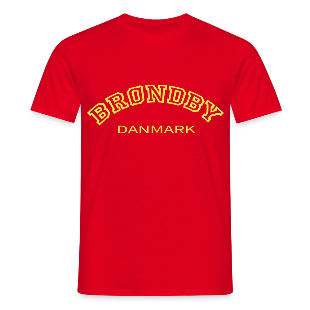 Herre-T-shirt - Brøndby - rød
