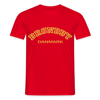 Herre-T-shirt - Brøndby - rød