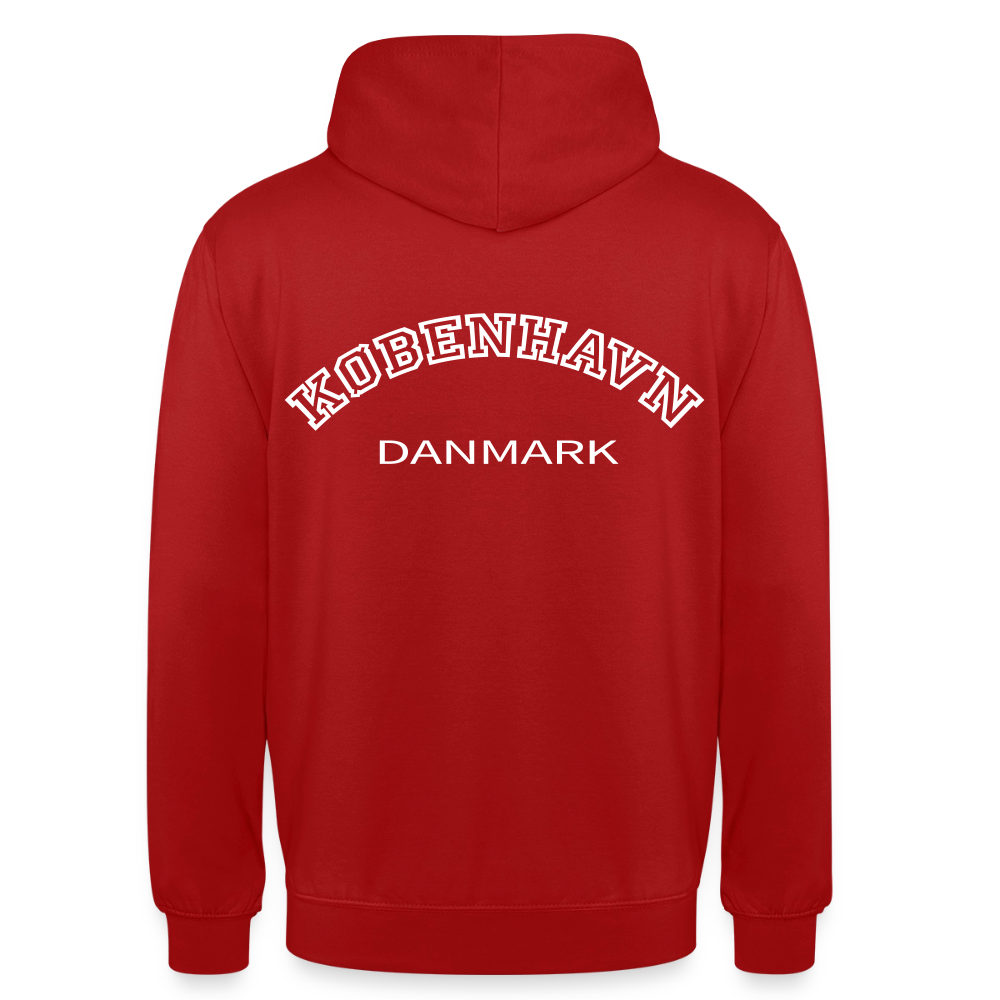 Hættetrøje unisex - København - rød
