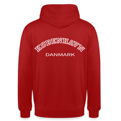 Hættetrøje unisex - København - rød