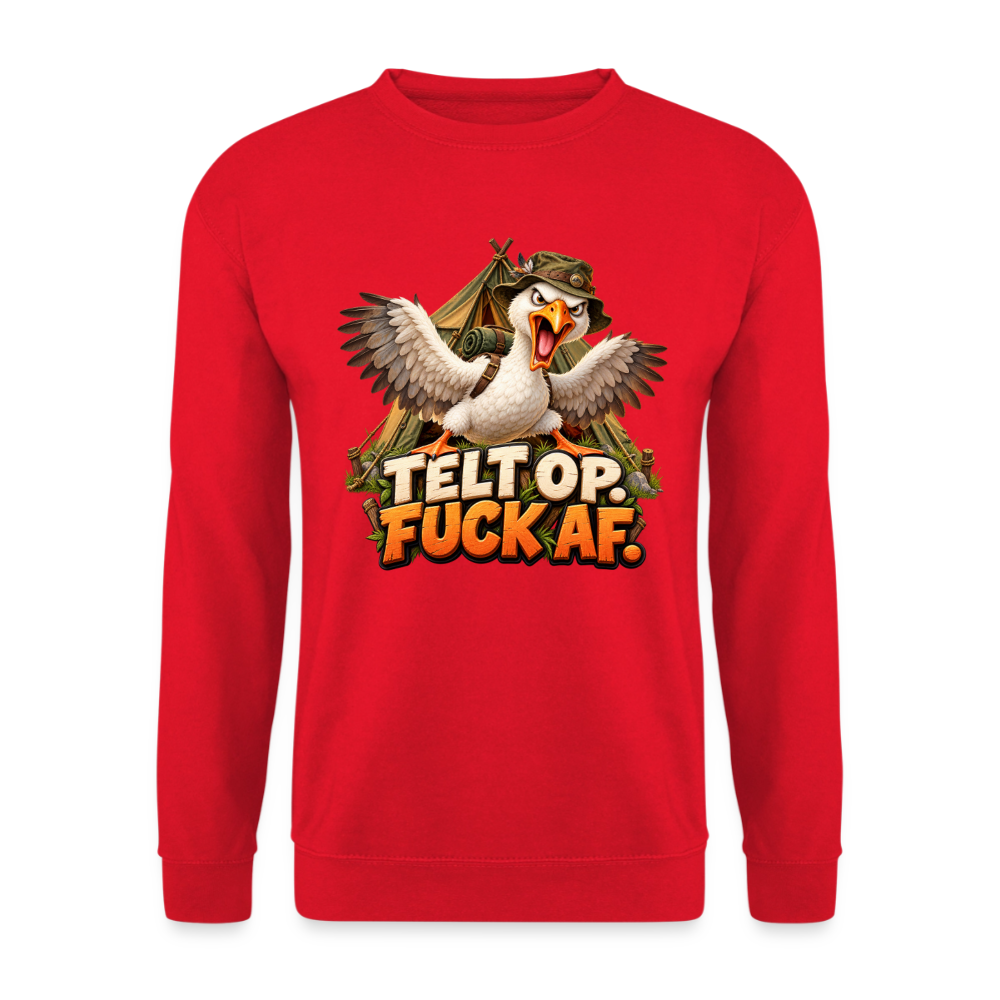 CityShirts - Sweatshirt - Telt op. Fuck af. - CS037 - rød