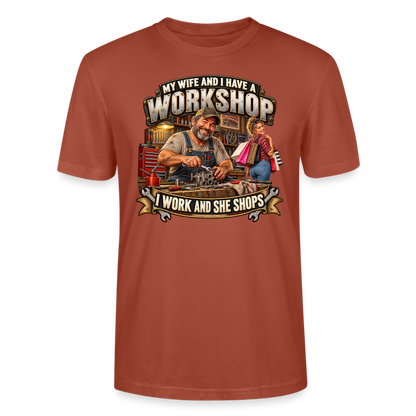 CityShirts - T-shirt - Workshop – I work and she shops - CS021 - terrakotta