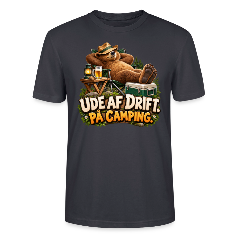 CityShirts - T-shirt - Ude af drift. På camping. - CS035 - mørk gråblå